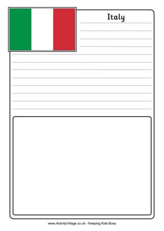Italy Notebooking Page