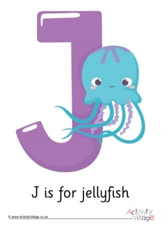 J is for Jellyfish Poster