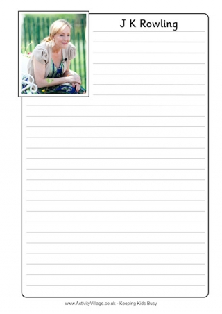 JK Rowling Notebooking Page