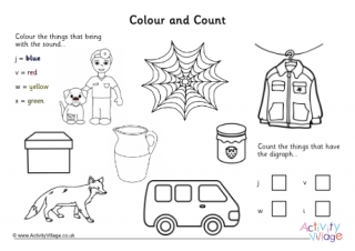 J V W X Colour And Count