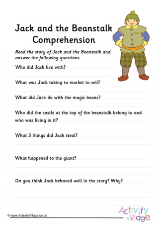 Jack And The Beanstalk Comprehension