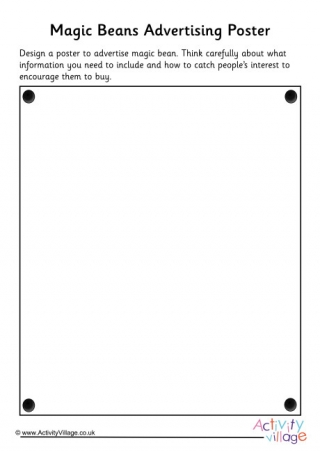 Jack And The Beanstalk Magic Beans Advertising Poster