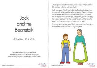 Jack and the Beanstalk Story Printable