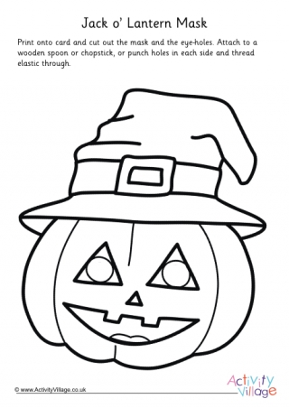 Jack o' Lantern Mask Printable