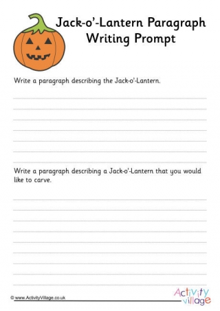 Jack O Lantern Paragraph Writing Prompt