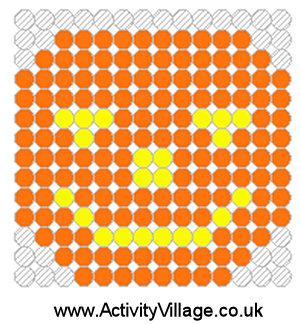 Jack o' Lantern Fuse Bead Pattern