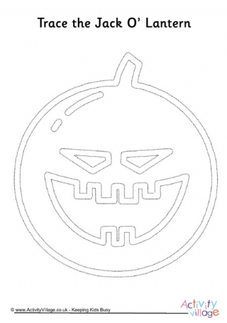 Jack o' Lantern Tracing Page 1
