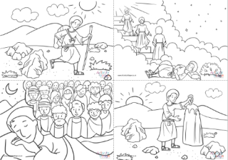 Jacob's Ladder colouring pages