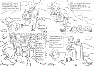 Jacob's Ladder Colouring Pages - Captioned