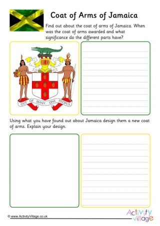 Jamaica Coat Of Arms Worksheet