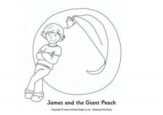 James and the Giant Peach Colouring Page