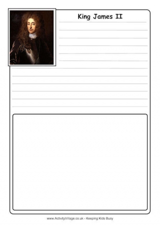 James II Notebooking Page