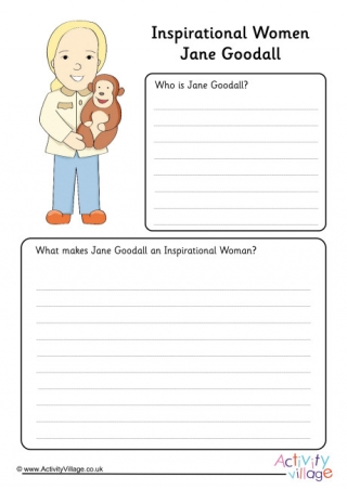 Jane Goodall Inspirational Women Worksheet