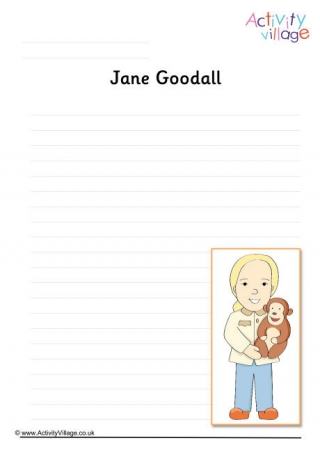 Jane Goodall Writing Page
