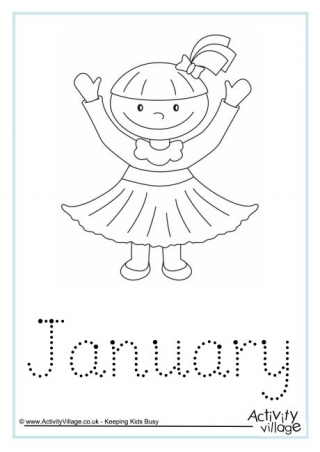 January Word Tracing