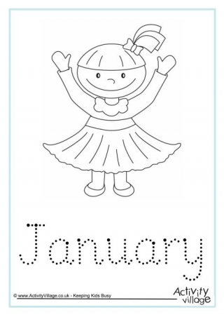 January Word Tracing