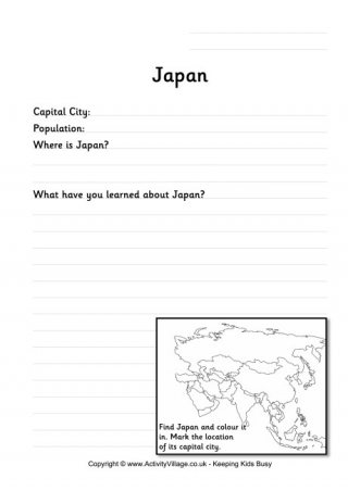 Japan Worksheet