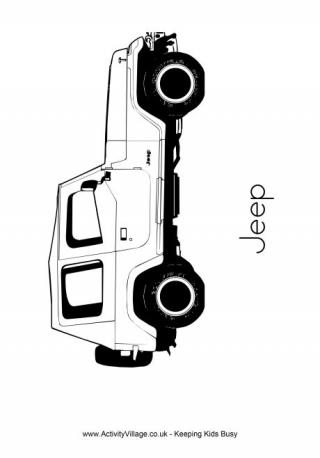 Jeep Colouring Page