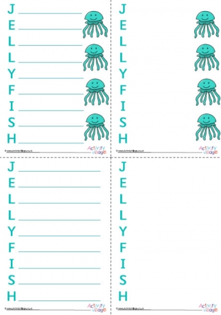 Jellyfish Acrostic Poem Printable