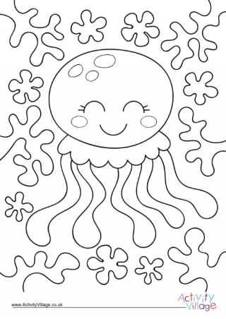 Jellyfish Colouring Page 3