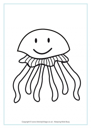 Jellyfish Colouring Page