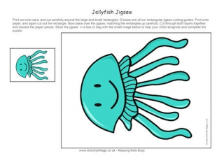 Jellyfish Printable Jigsaw