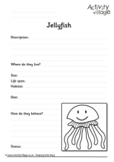 Jellyfish Worksheets