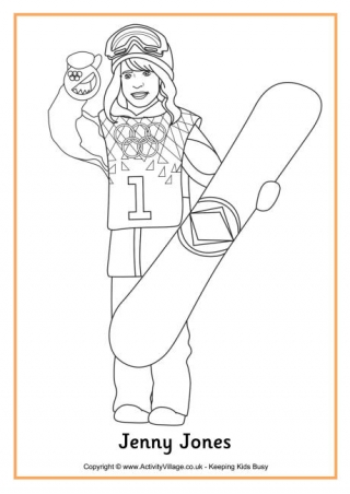 Jenny Jones Colouring Page