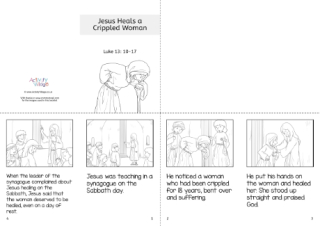 Jesus Heals A Crippled Woman Story Booklet