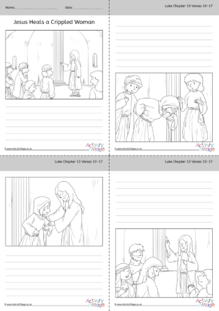 Jesus Heals A Crippled Woman Story Paper