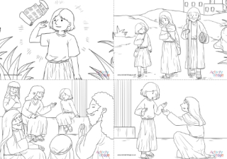 Jesus Stays Behind Colouring Pages