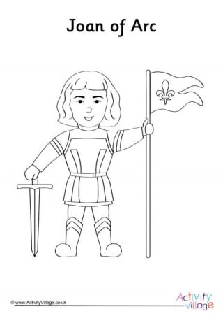 Joan of Arc Colouring Page