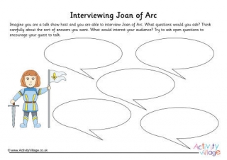 Joan of Arc Interview Worksheet