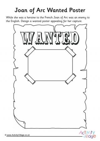 Joan of Arc Wanted Poster