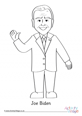 Joe Biden Colouring Page