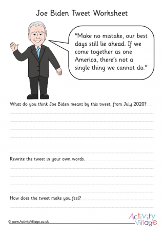 Joe Biden Tweet Worksheet