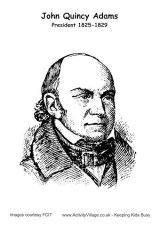 John Quincy Adams Colouring Page