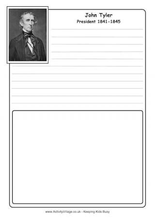 John Tyler Notebooking Page