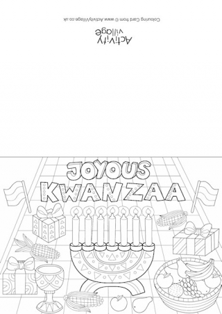 Joyous Kwanzaa Colouring Card