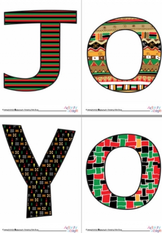 Joyous Kwanzaa Display Letters