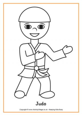 Judo Colouring Page