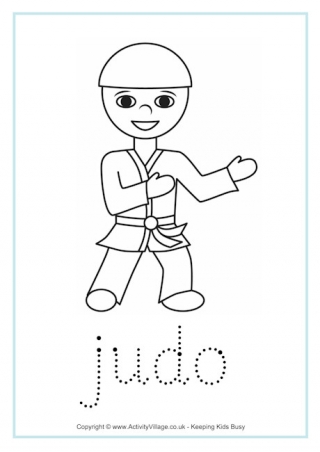 Judo Tracing Worksheet