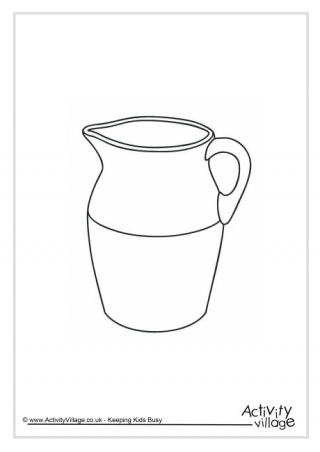 Jug colouring page