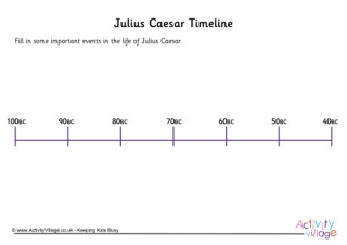 Julius Caesar Timeline Worksheet