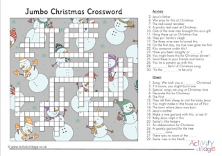 Jumbo Christmas Crossword