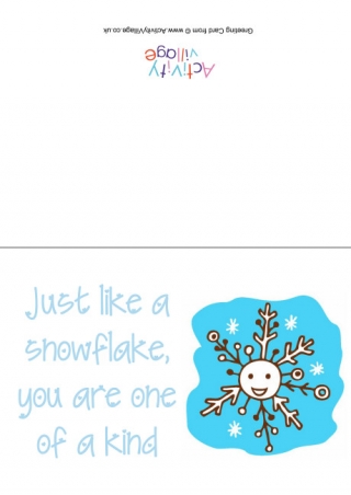 Just Like a Snowflake Card
