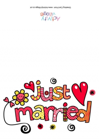 Just Married Card