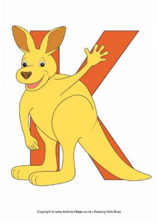 K is for Kangaroo Poster