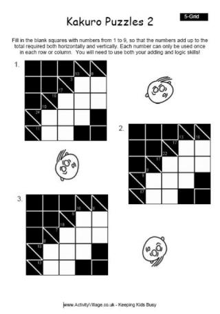 Kakuro Puzzle 2 - 5 Grid