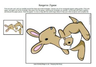Kangaroo Fuse Bead Pattern